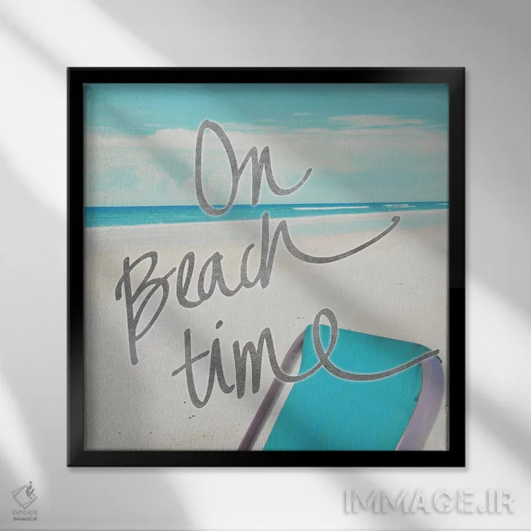 تابلو در لحظات ساحلی اثر گیل پک - نمای قابدار مشکی