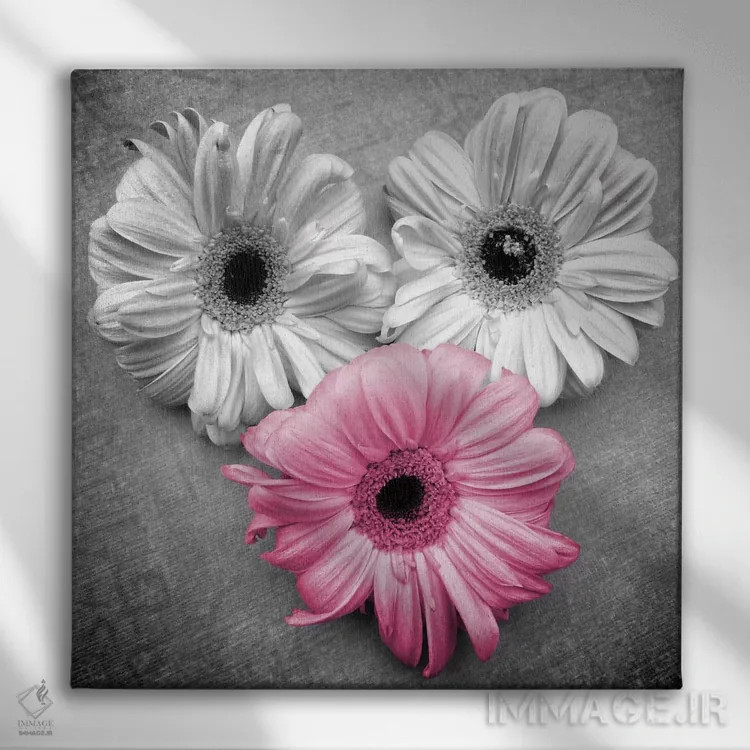 تابلو دسته گل گرمسیری ۱ اثر گیل پک - نمای روبهرو روی دیوار