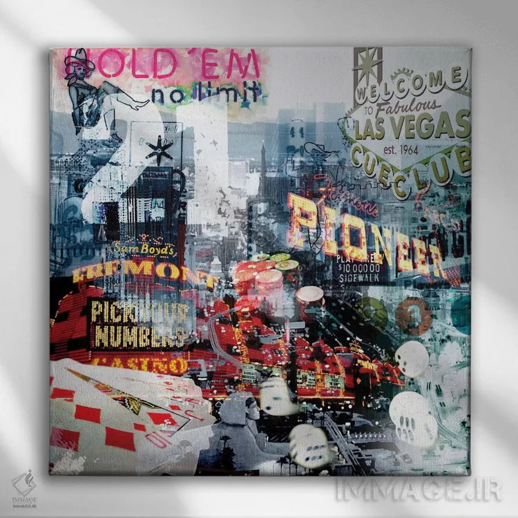 تابلو لاس وگاس (آمریکا) اثر گراف اینک - نمای روبهرو روی دیوار