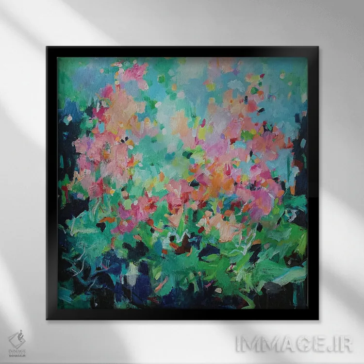 تابلو در کنار دریاچه اثر گِزیـن پوستما - نمای قابدار مشکی