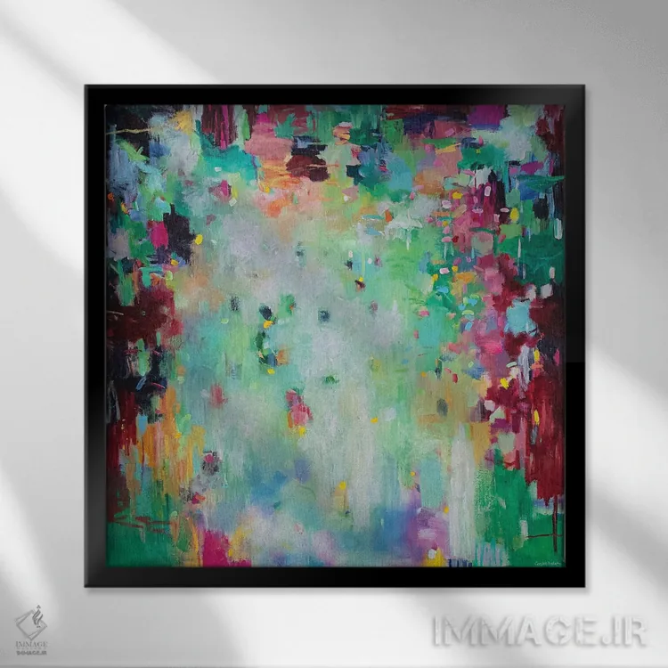 تابلو دریای شیشهای VIII اثر گِزیـن پوستما - نمای قابدار مشکی