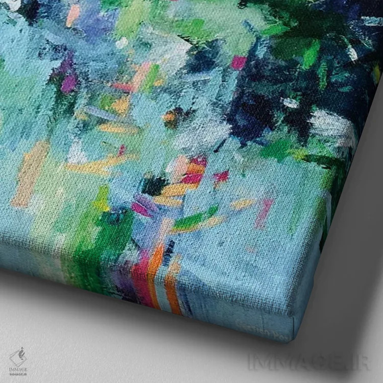 تابلو نسیم VI اثر گِزیـن پوستما - نمای نزدیک بافت بوم