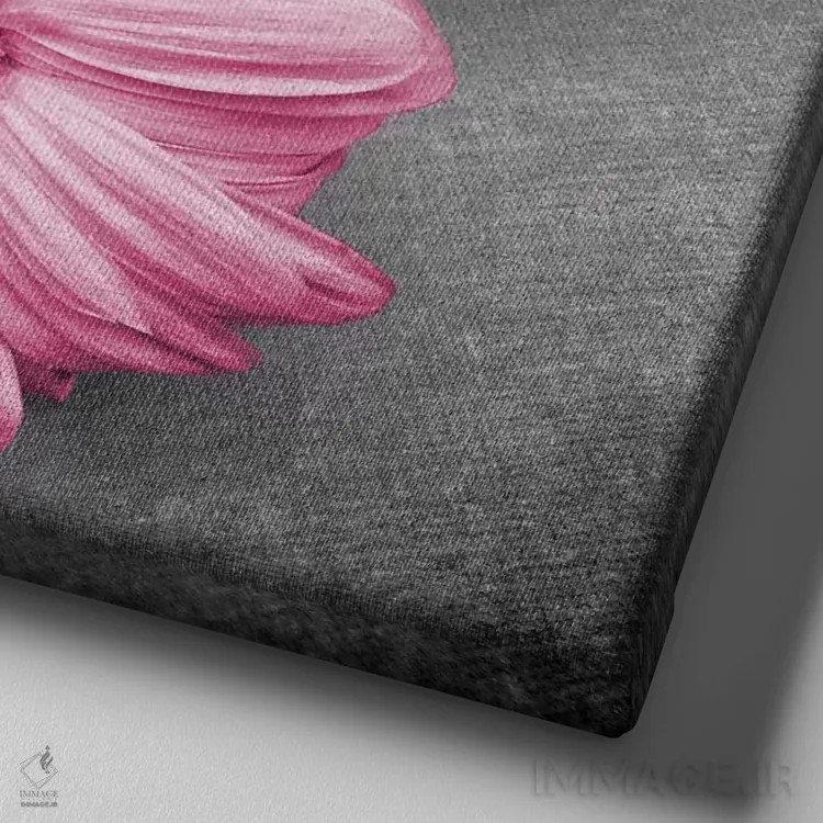 تابلو دسته گل گرمسیری ۱ اثر گیل پک - نمای نزدیک بافت بوم