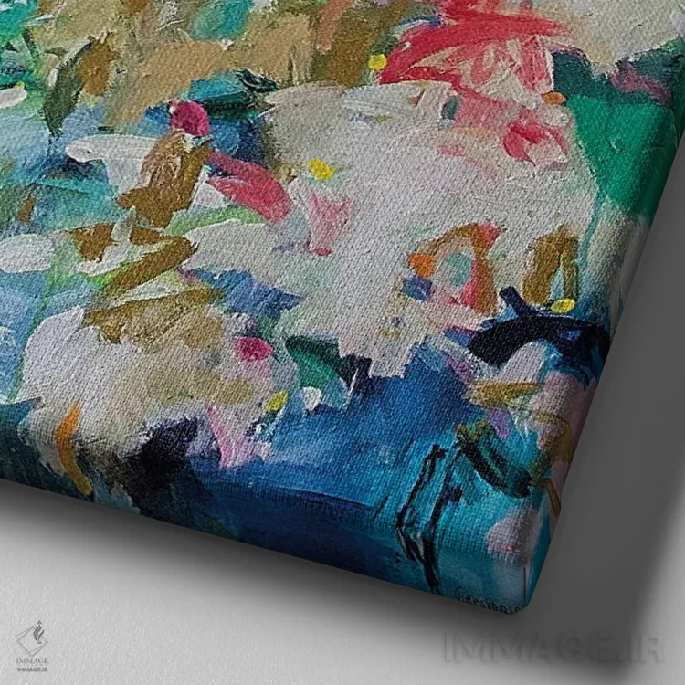 تابلو باغ بیپایان X اثر گِزیـن پوستما - نمای نزدیک بافت بوم