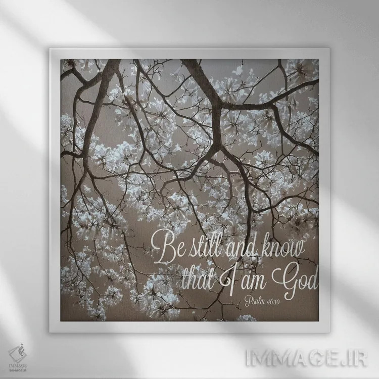 تابلو آرام باش اثر گیل پک - نمای قابدار سفید