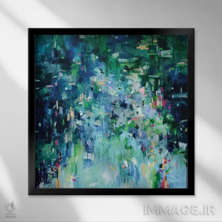 تابلو نسیم VI اثر گِزیـن پوستما - نمای قابدار مشکی