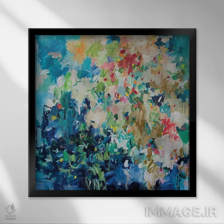 تابلو باغ بیپایان X اثر گِزیـن پوستما - نمای قابدار مشکی