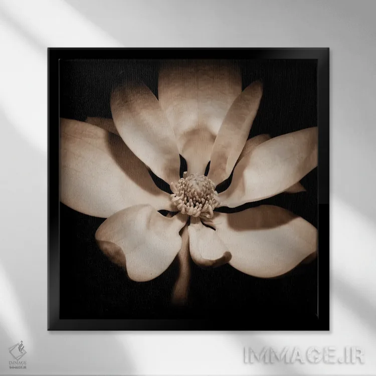 تابلو بیداری مگنولیا اثر جورج اوزه - نمای قابدار مشکی