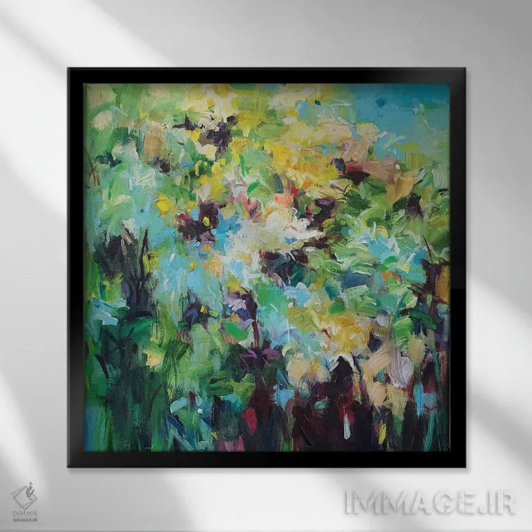 تابلو باغ بیپایان XIII اثر گِزیـن پوستما - نمای قابدار مشکی