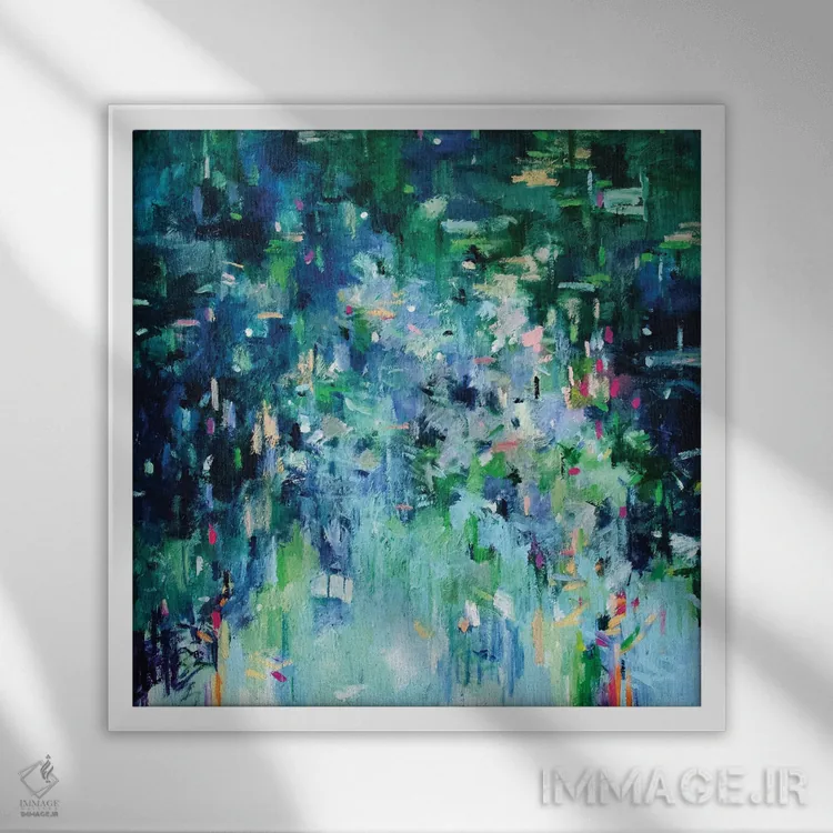 تابلو نسیم VI اثر گِزیـن پوستما - نمای قابدار سفید