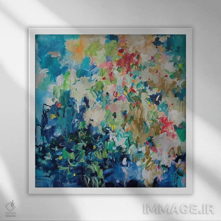 تابلو باغ بیپایان X اثر گِزیـن پوستما - نمای قابدار سفید