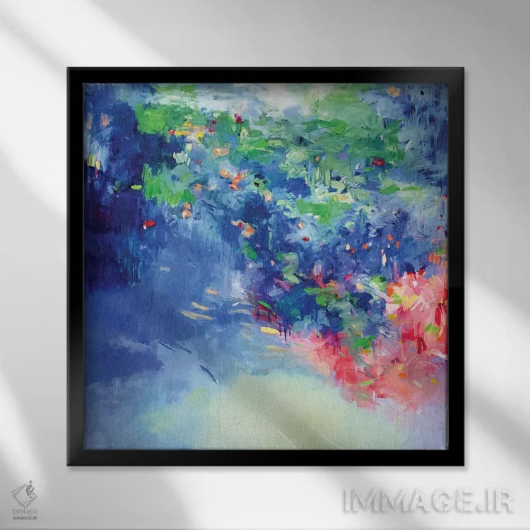 تابلو دریای شیشهای III اثر گِزیـن پوستما - نمای قابدار مشکی