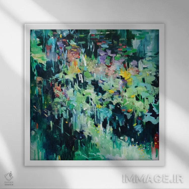 تابلو نسیم V اثر گِزیـن پوستما - نمای قابدار سفید