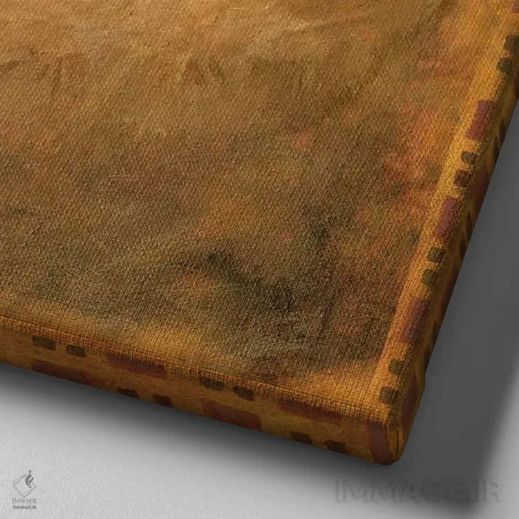 تابلو نیمرخ خرس سیاه هیولاهای سایه اثر جی. چارلز - نمای نزدیک بافت بوم