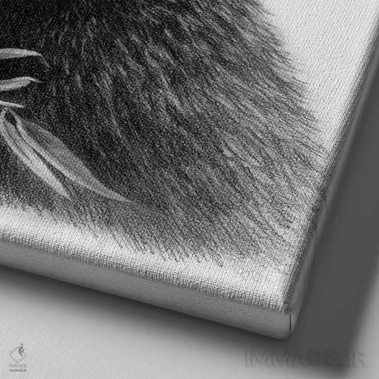 تابلو پاندا I اثر گرگ جوردانو - نمای نزدیک بافت بوم