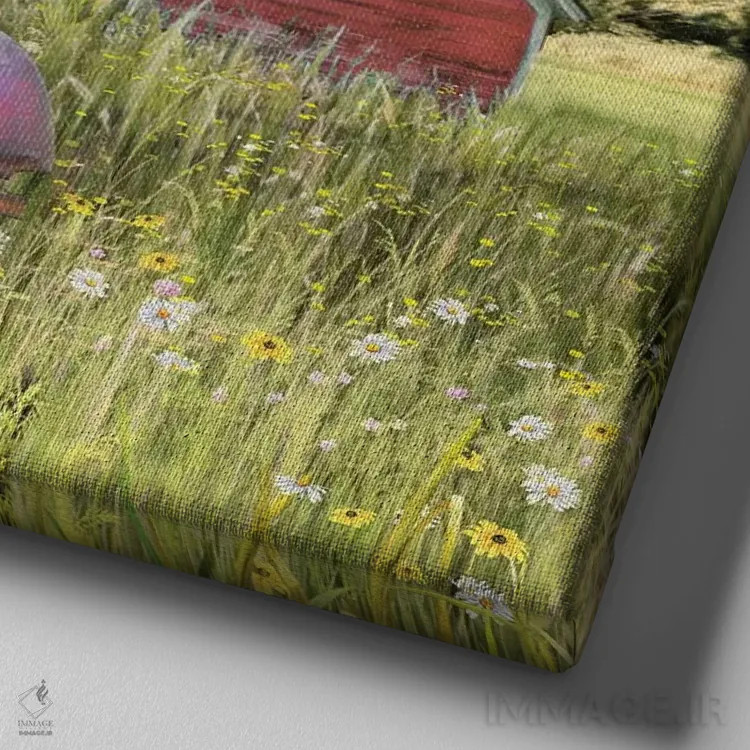 تابلو مزرعهٔ وطنپرستانه اثر گرگ جوردانو - نمای نزدیک بافت بوم