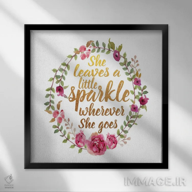 تابلو او ردخاطره بهجا میگذارد، مربع اثر آماندا گرینوود - نمای قابدار مشکی