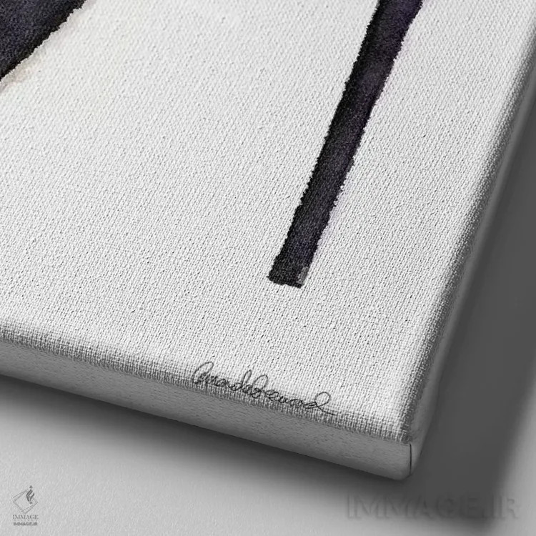 تابلو کفش پاشنهبلند مشکی بلند اثر آماندا گرینوود - نمای نزدیک بافت بوم