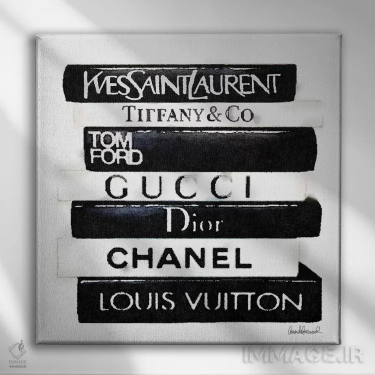 تابلو Black & White,دسته کتاب جدید، سیاه و سفید اثر آماندا گرینوود - نمای روبهرو روی دیوار