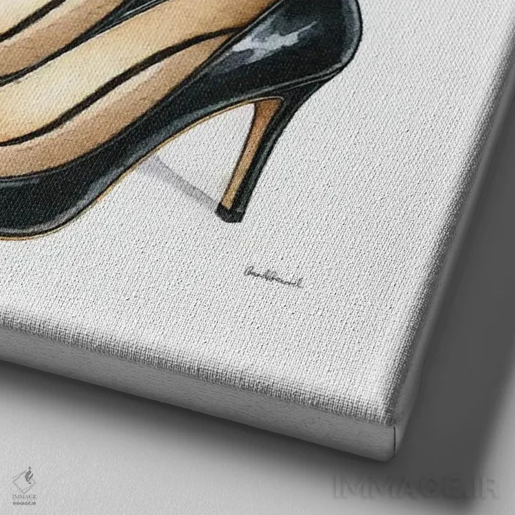 تابلو چرت گربه در رنگ سفید اثر آماندا گرینوود - نمای نزدیک بافت بوم