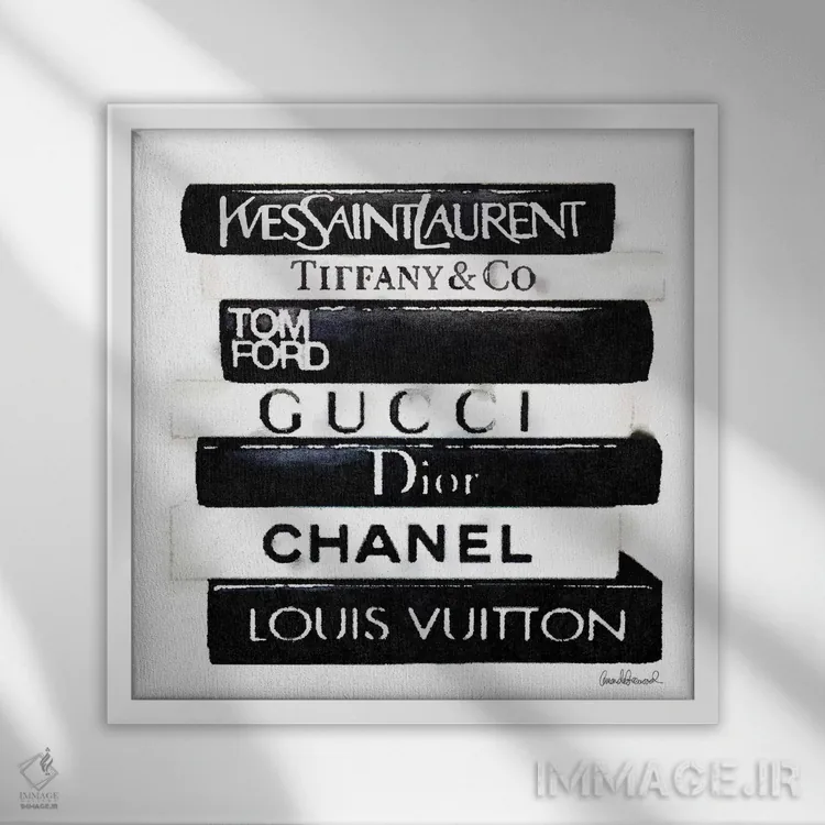 تابلو Black & White,دسته کتاب جدید، سیاه و سفید اثر آماندا گرینوود - نمای قابدار سفید