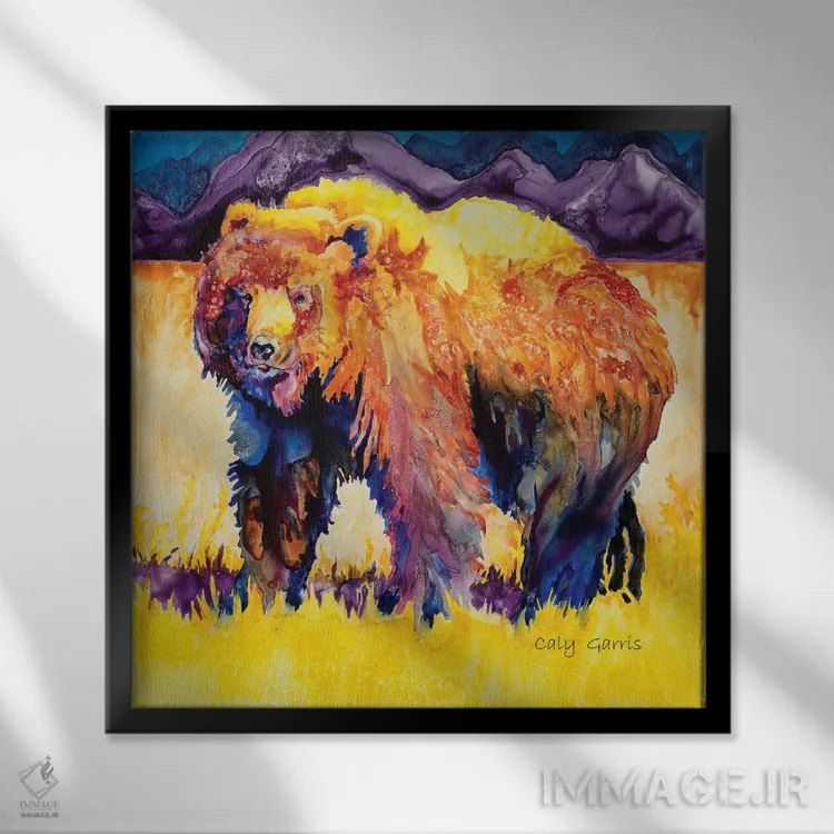 تابلو تابستان گریزلی اثر کالی گاریس - نمای قابدار مشکی