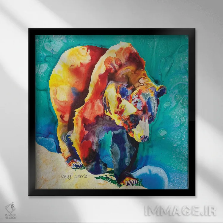 تابلو راهپیمای لبه I اثر کالی گاریس - نمای قابدار مشکی