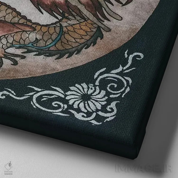 تابلو معبدهای چینی اثر لوک آنتونی گرم - نمای نزدیک بافت بوم