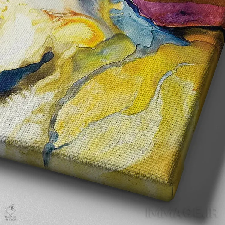 تابلو شاخ یا شاخه اثر کالی گاریس - نمای نزدیک بافت بوم