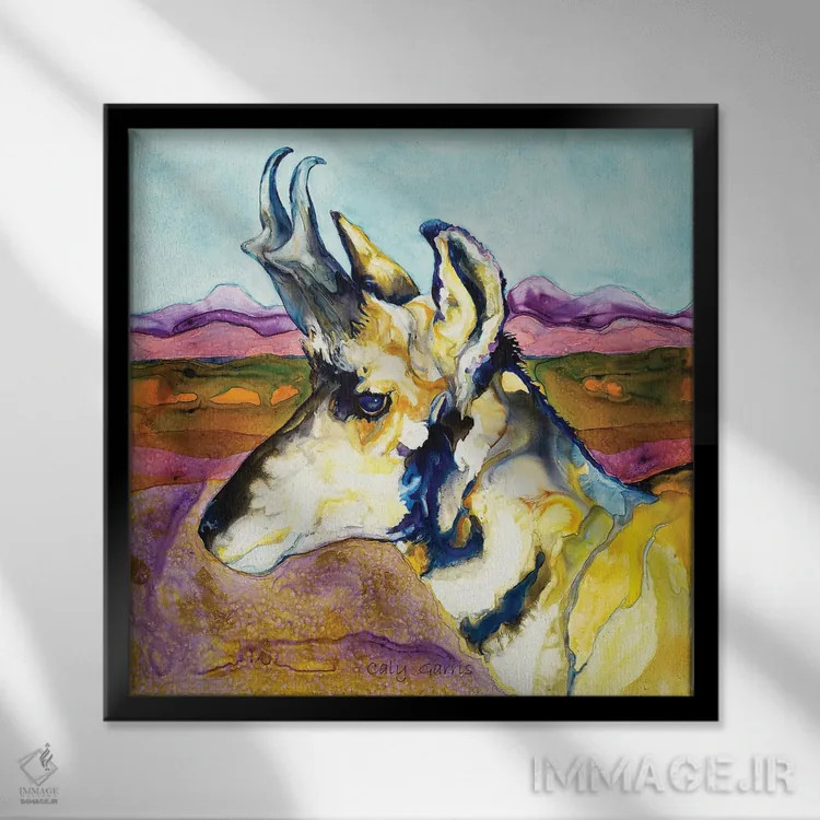 تابلو شاخ یا شاخه اثر کالی گاریس - نمای قابدار مشکی