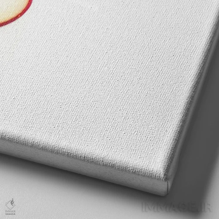 تابلو سیب (سری اول) اثر گرچن روهرز - نمای نزدیک بافت بوم