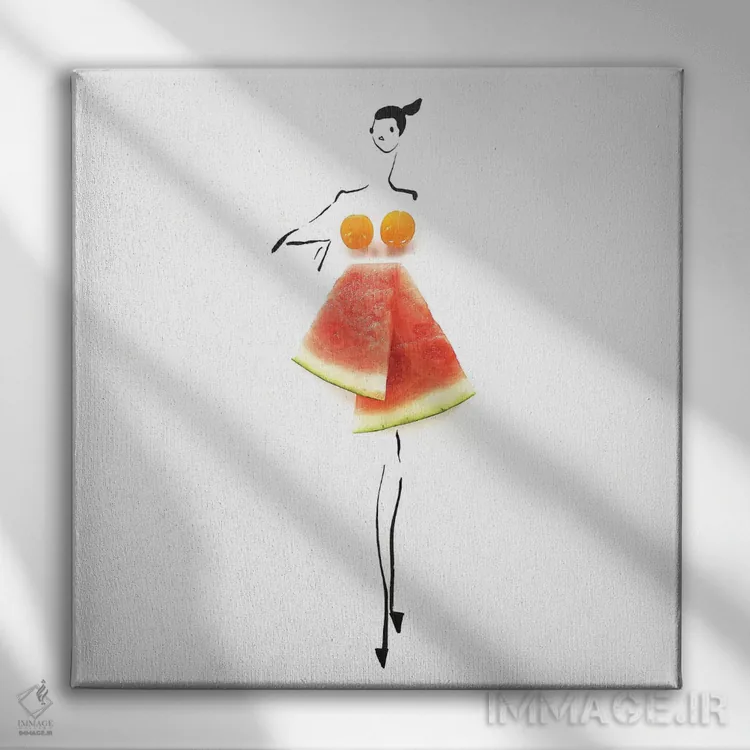 تابلو گوجهملون (هیبرید میوه) اثر گرچن روهرز - نمای روبهرو روی دیوار