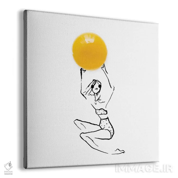 تابلو تخم مرغ زرد اثر گرچن روهرز - نمای پرسپکتیو محصول