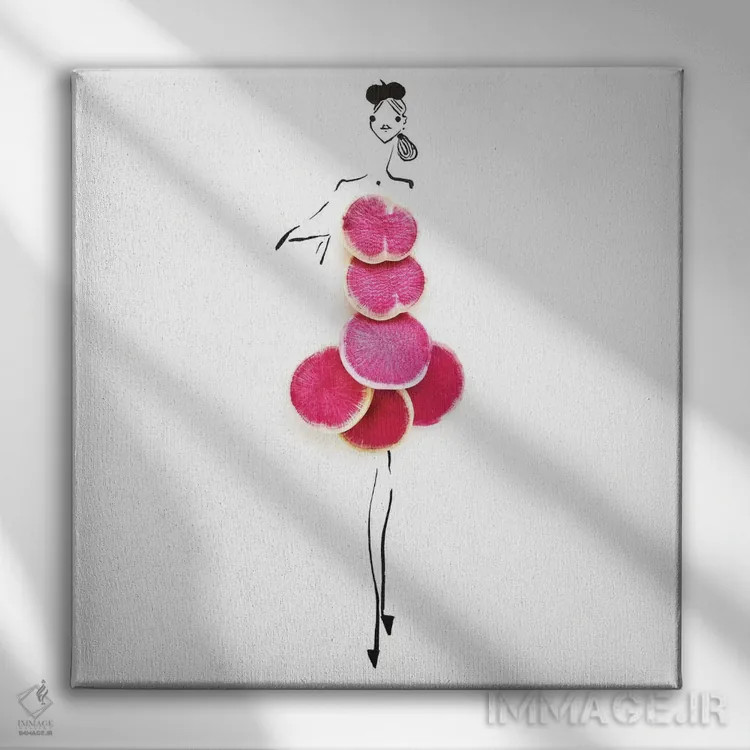 تابلو تربچه هندوانهای اثر گرچن روهرز - نمای روبهرو روی دیوار