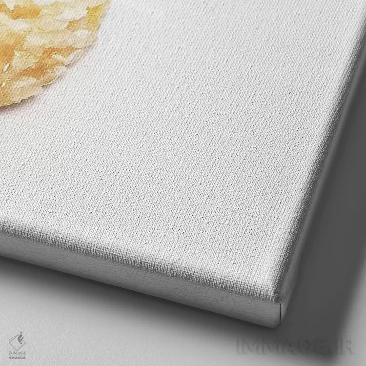 تابلو عسل زرد اثر گرچن روهرز - نمای نزدیک بافت بوم