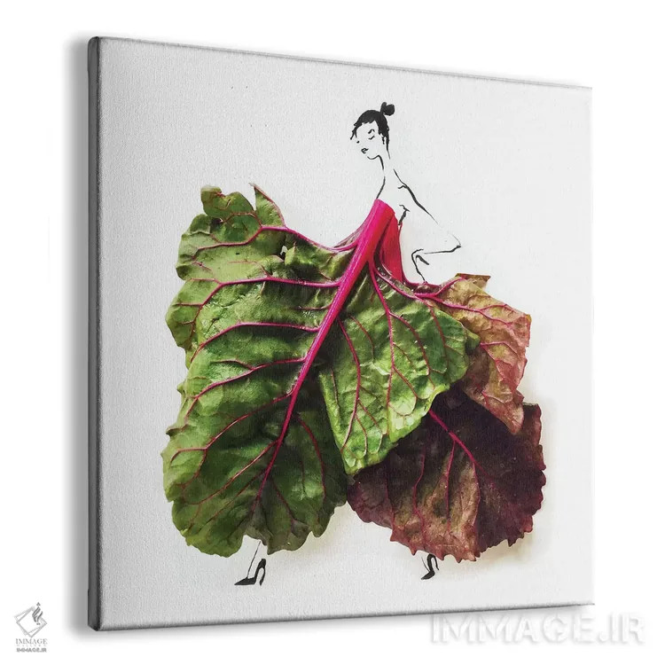 تابلو برگ چغندر سوئیسی (چارد) اثر گرچن روهرز - نمای پرسپکتیو محصول