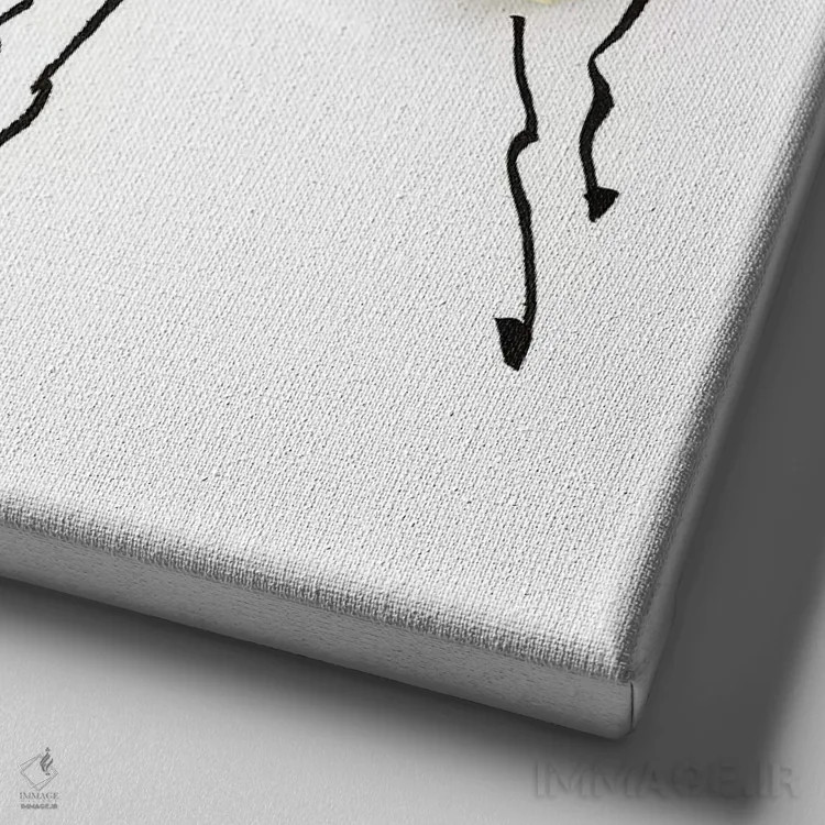 تابلو تورتهلینی زرد اثر گرچن روهرز - نمای نزدیک بافت بوم