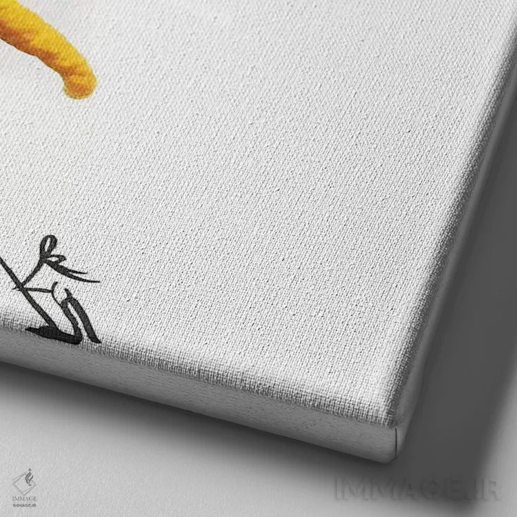 تابلو بودا اثر گرچن روهرز - نمای نزدیک بافت بوم