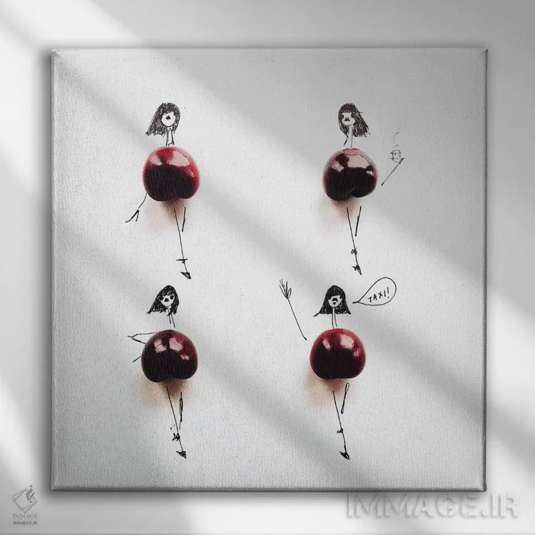 تابلو گیلاس اثر گرچن روهرز - نمای روبهرو روی دیوار