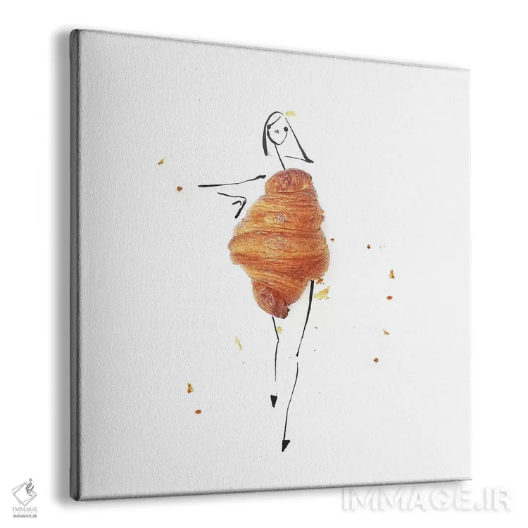 تابلو کرواسان (نوعی شیرینی فرانسوی) اثر گرچن روهرز - نمای پرسپکتیو محصول