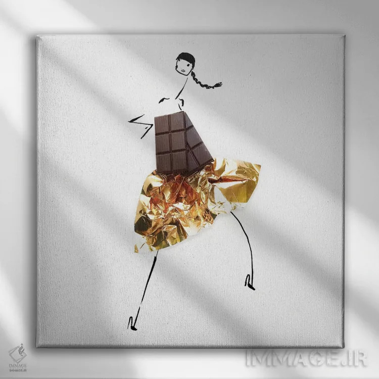 تابلو شکلات اثر گرچن روهرز - نمای روبهرو روی دیوار