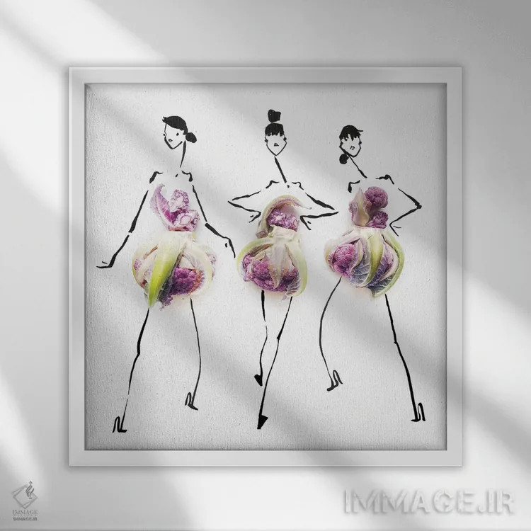 تابلو گلکلم (سری اول) اثر گرچن روهرز - نمای قابدار سفید