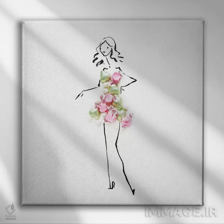 تابلو کاپکیک کشمیری (سری اول) اثر گرچن روهرز - نمای روبهرو روی دیوار