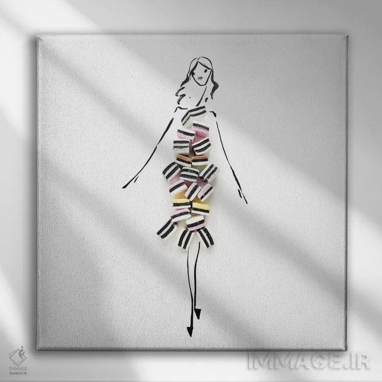 تابلو کاپکیک کشمیری (سری دوم) اثر گرچن روهرز - نمای روبهرو روی دیوار