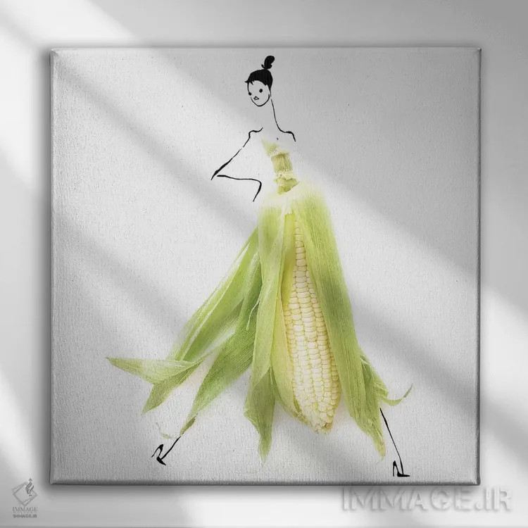 تابلو ذرت اثر گرچن روهرز - نمای روبهرو روی دیوار