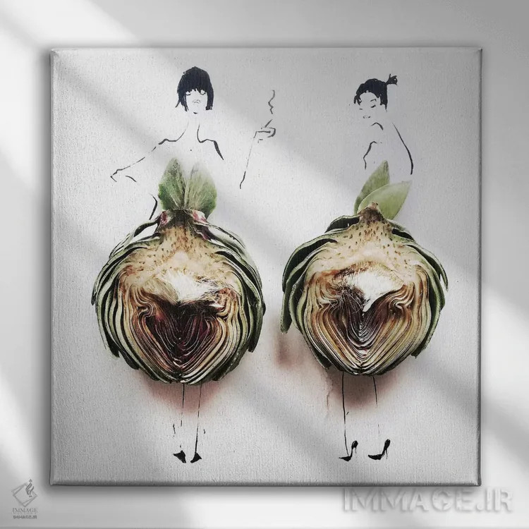 تابلو آرتیشو (کنگر فرنگی) اثر گرچن روهرز - نمای روبهرو روی دیوار