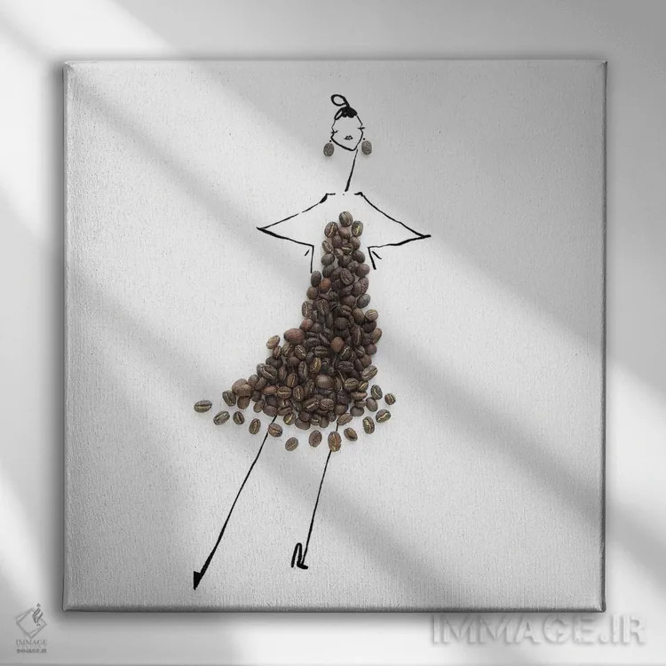 تابلو قهوه (سری اول) اثر گرچن روهرز - نمای روبهرو روی دیوار