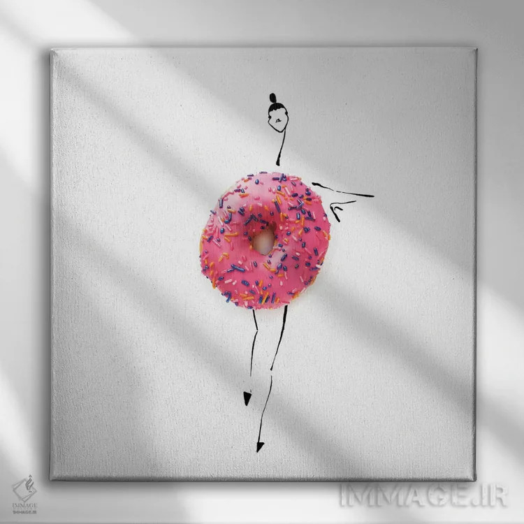 تابلو دونات اثر گرچن روهرز - نمای روبهرو روی دیوار