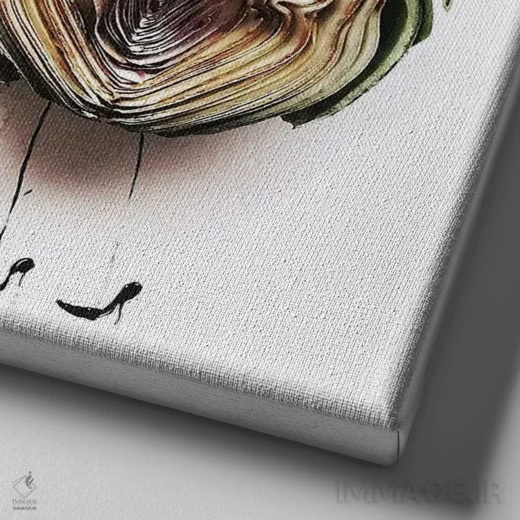 تابلو آرتیشو (کنگر فرنگی) اثر گرچن روهرز - نمای نزدیک بافت بوم