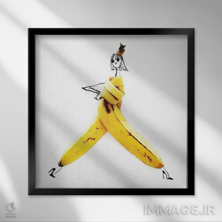 تابلو موز اثر گرچن روهرز - نمای قابدار مشکی